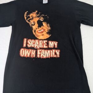 Wolfman I Scare My Own Family Black Vintage Tee Shirt Delta Pro Weight M…